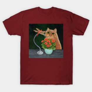 Dragonfly and Cat T-Shirt